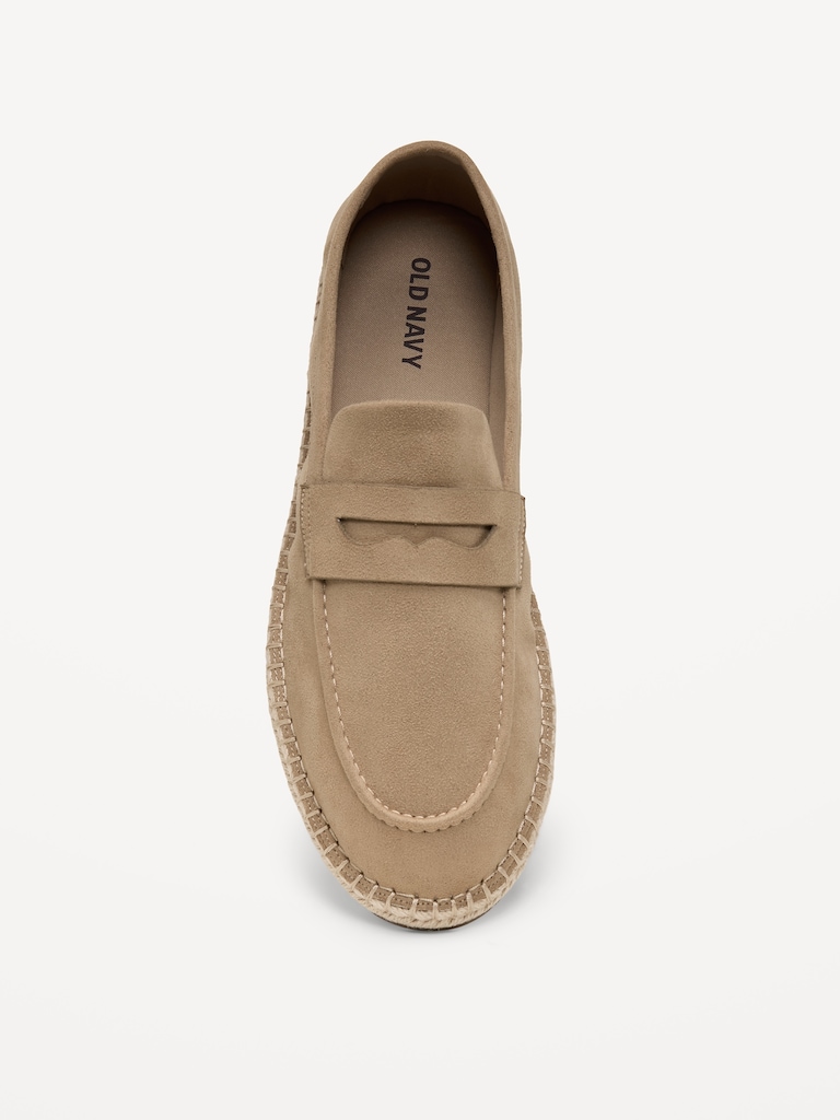 Faux-Suede Espadrille Loafers for Men