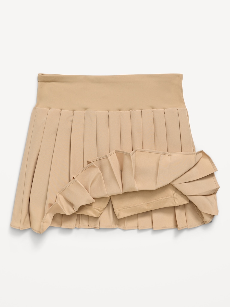High-Waisted Pleated Performance Skort for Girls