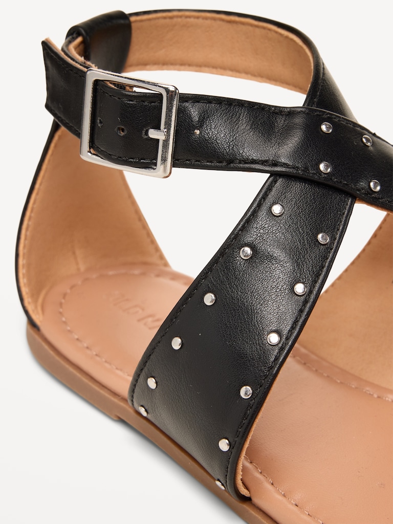 Faux-Leather Gladiator Sandals for Girls