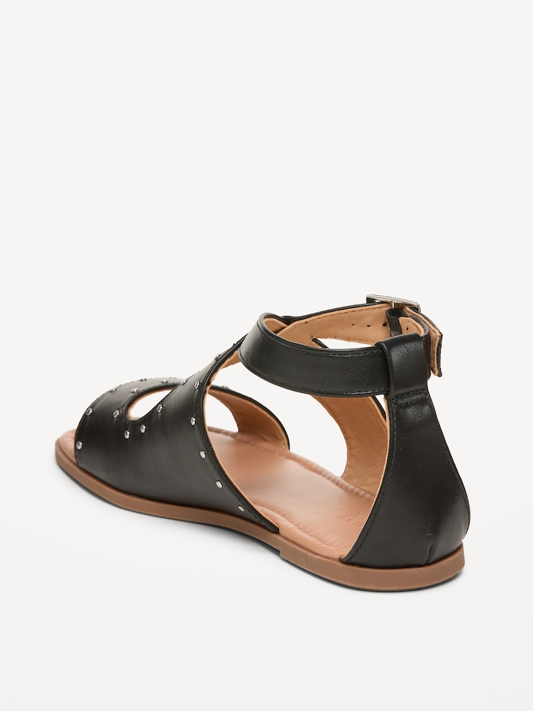 Faux-Leather Gladiator Sandals for Girls