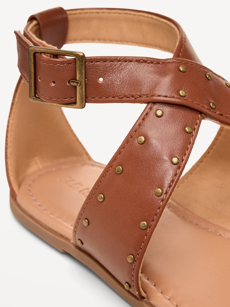 Faux-Leather Gladiator Sandals for Girls