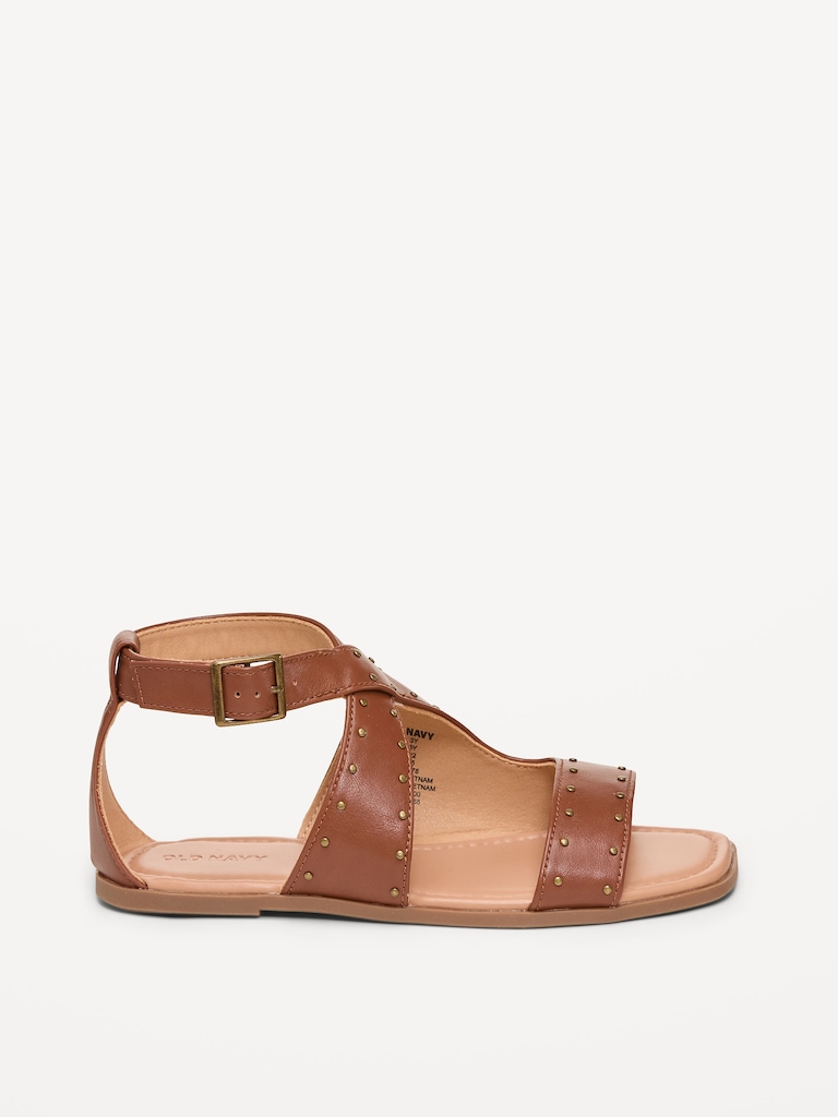 Faux-Leather Gladiator Sandals for Girls