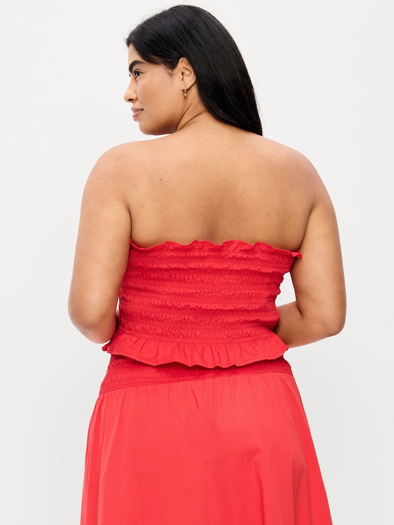 Smocked Bodice Tube Top