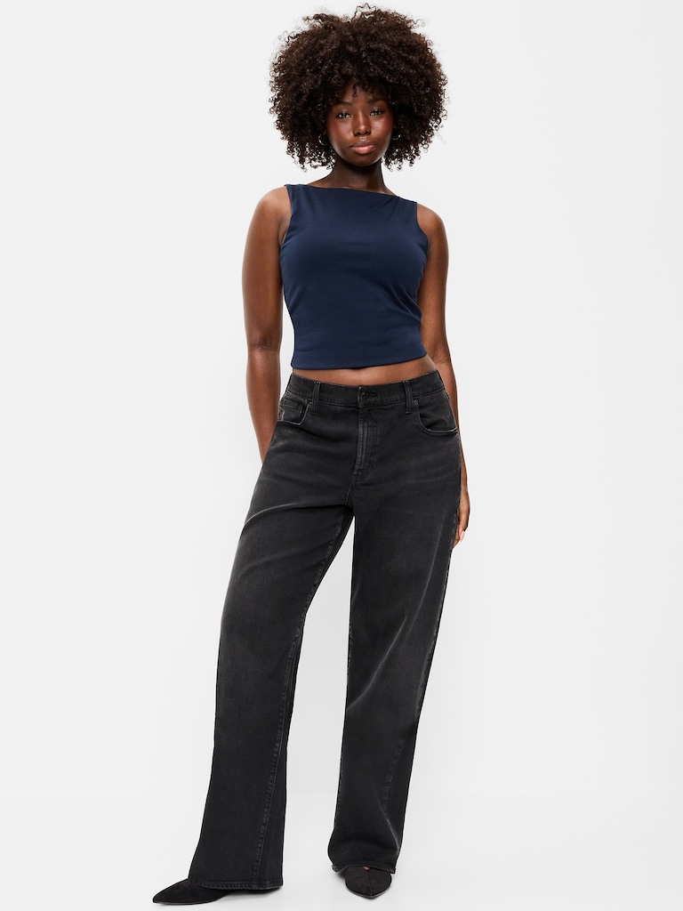 Low-Rise Loose Jeans