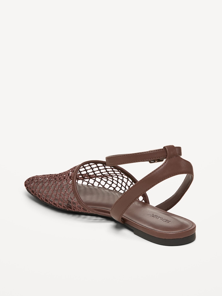 Raffia Slingback Flats for Women