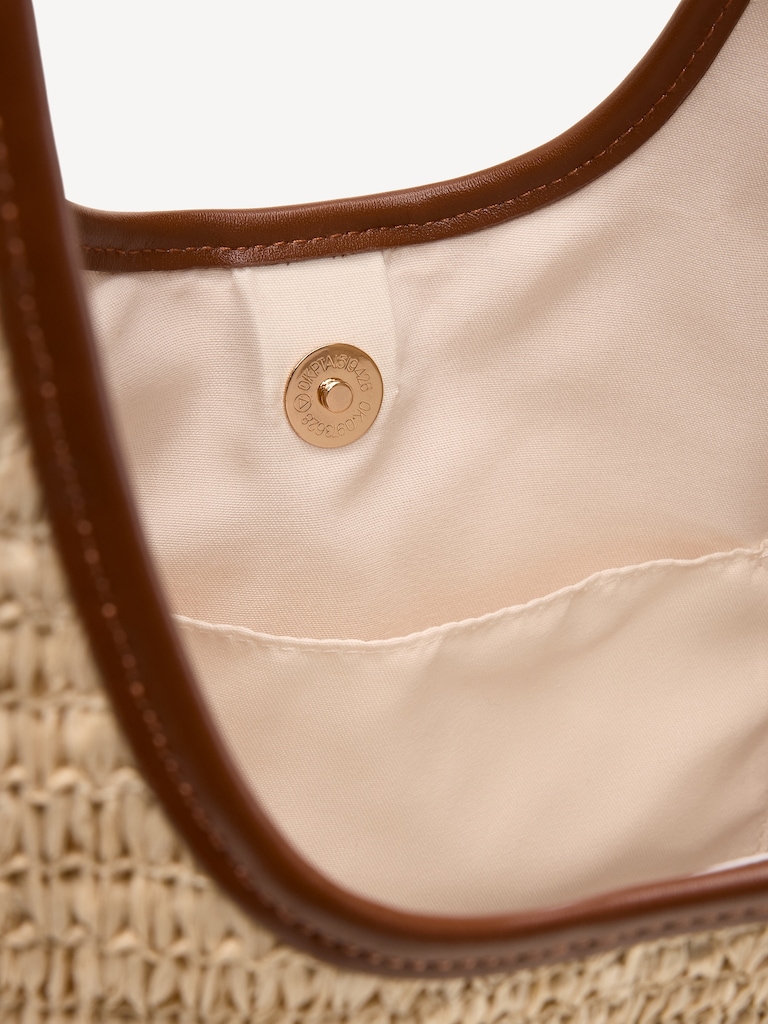 Besace surdimensionnée en raphia