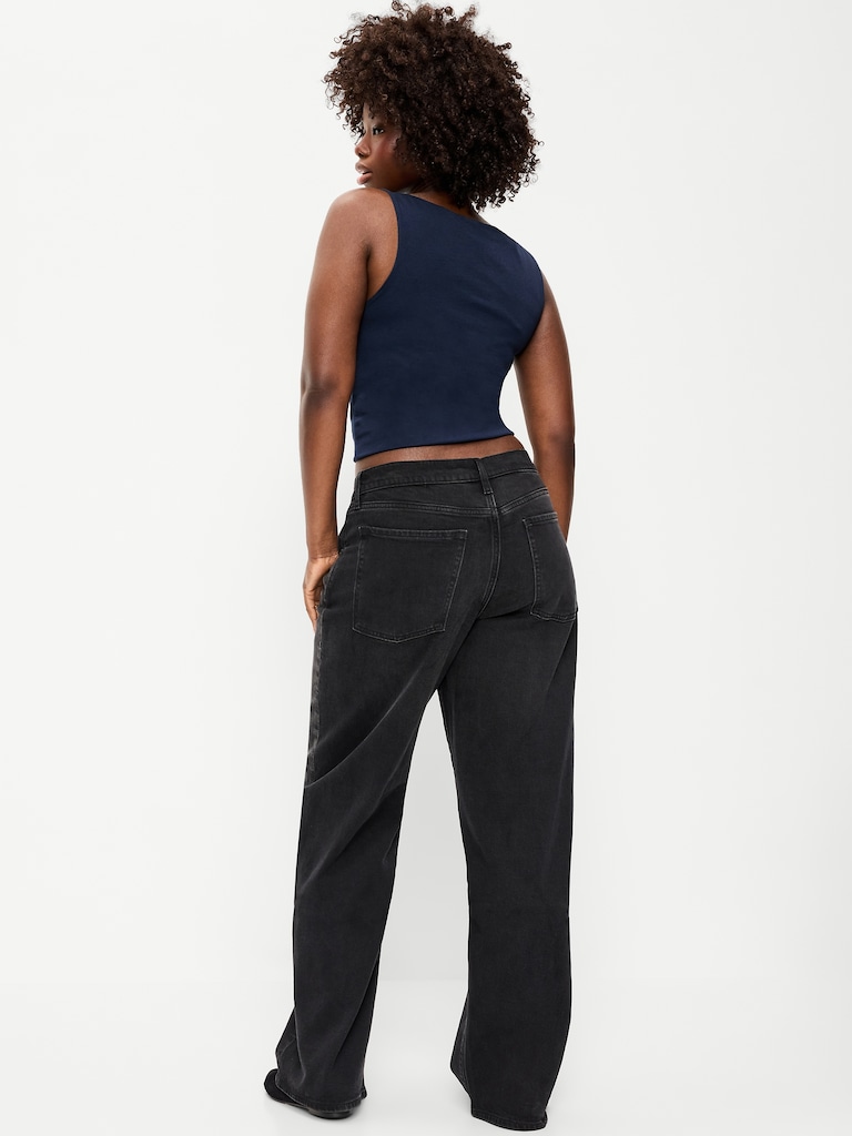 Low-Rise Loose Jeans