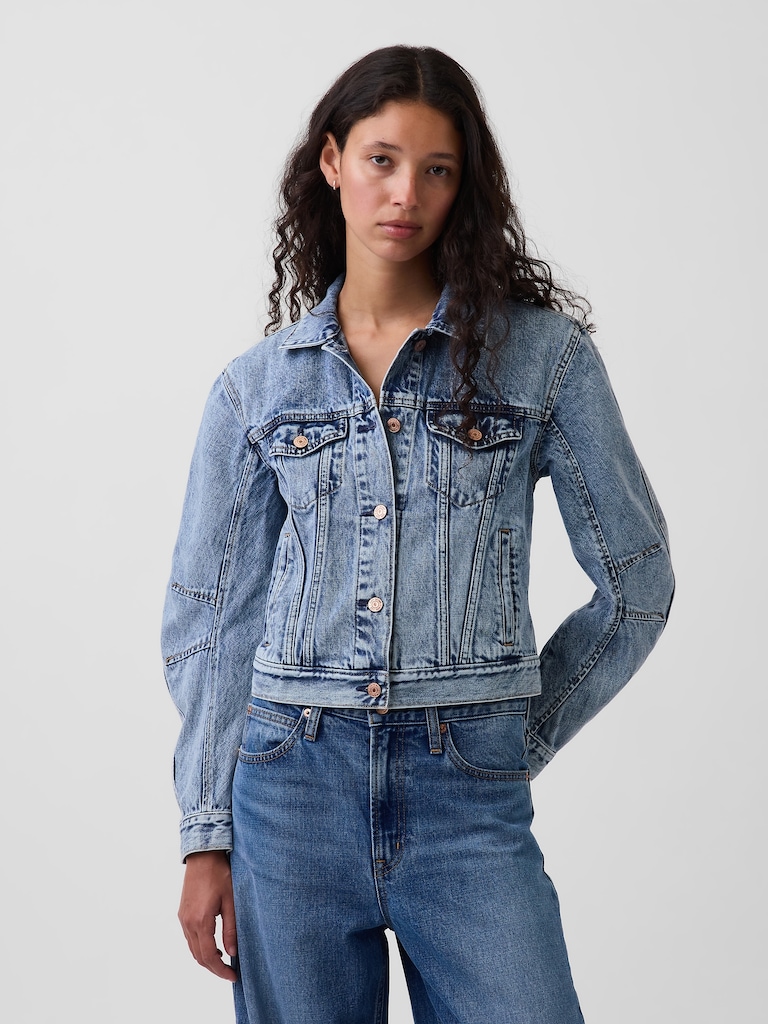 Barrel-Sleeve Icon Denim Jacket