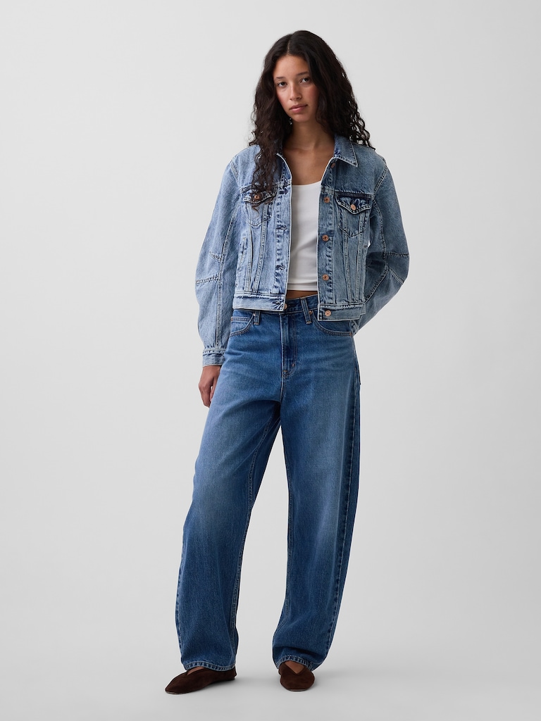 Barrel-Sleeve Icon Denim Jacket