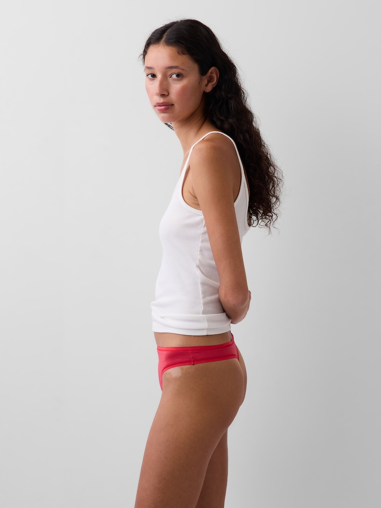 Tanga en coton biologique extensible