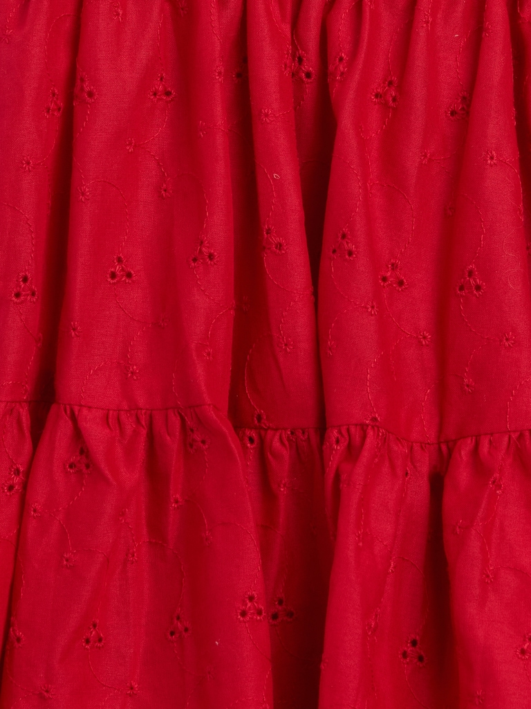 Kids Mixed Media Tiered Tank Dress