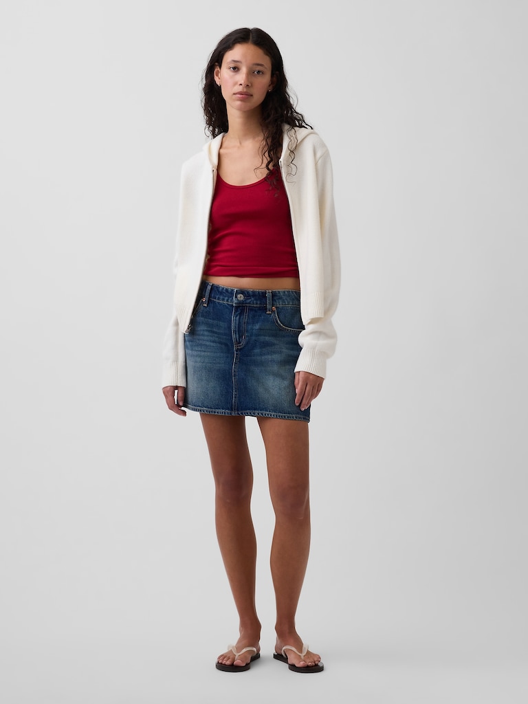 CashSoft Sweater Crop Zip Hoodie