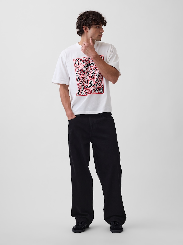 Keith Haring Oversized Graphic T-Shirt