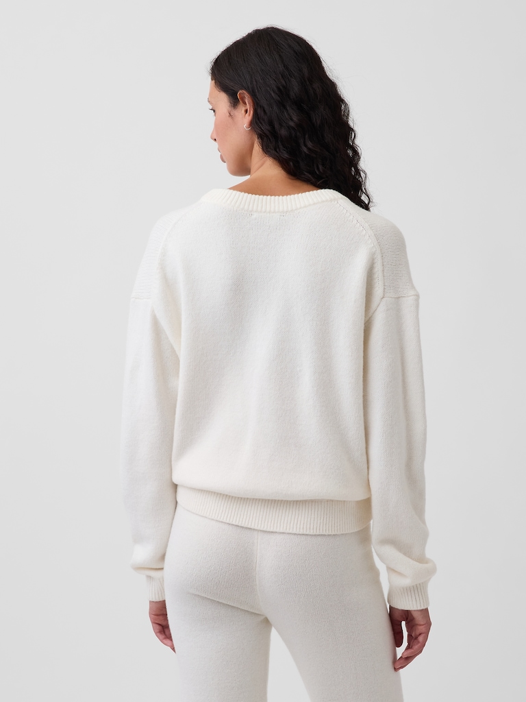 CashSoft Oversized V-Neck Sweater