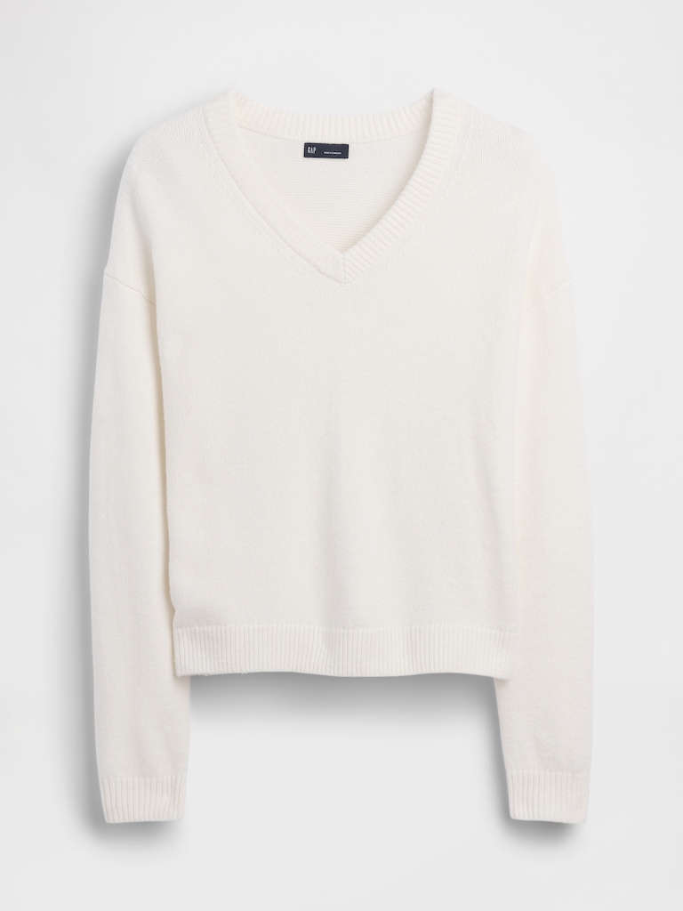 CashSoft Oversized V-Neck Sweater