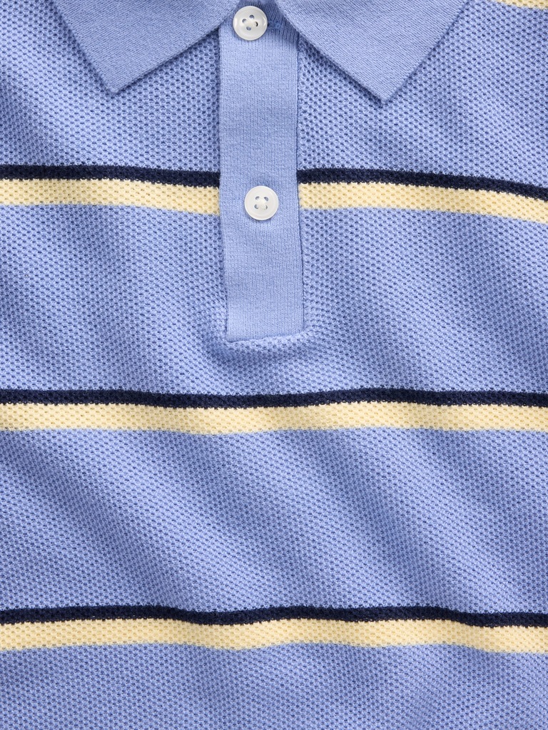 Stripe Sweater Polo Shirt