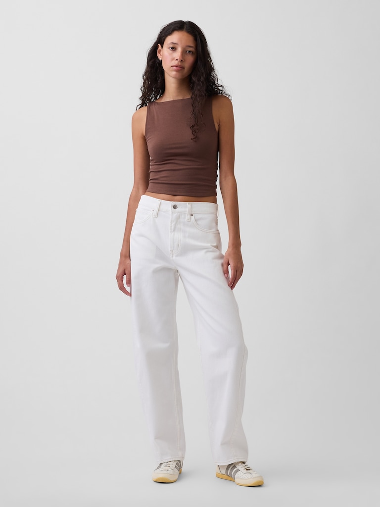 High Rise Barrel Jeans