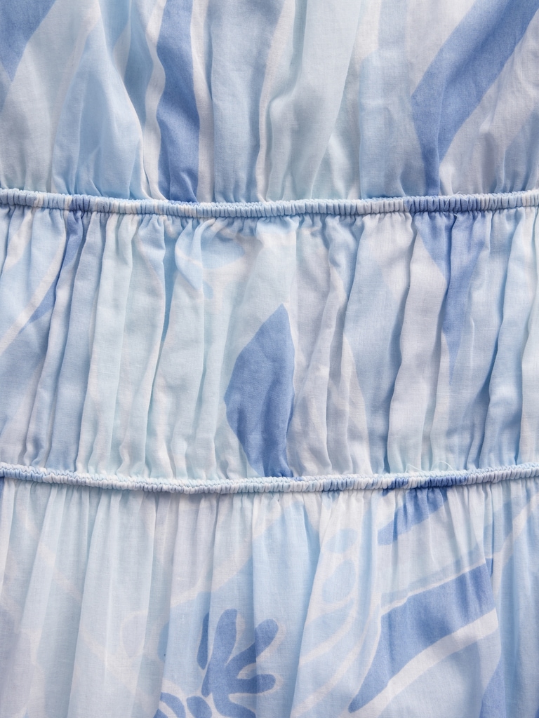 Tiered Tie-Back Maxi Dress