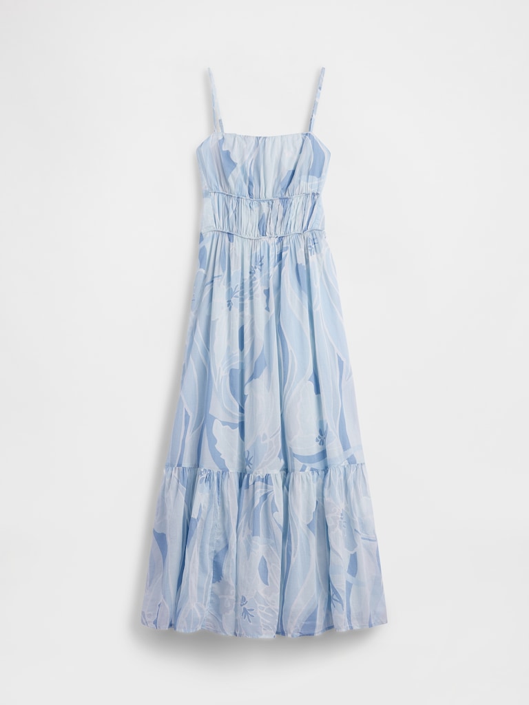 Tiered Tie-Back Maxi Dress