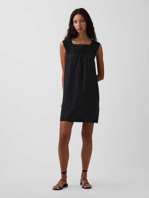 mini black dress with rhinestones Tegan Black Rhinestone Party Mini Dress - US 12