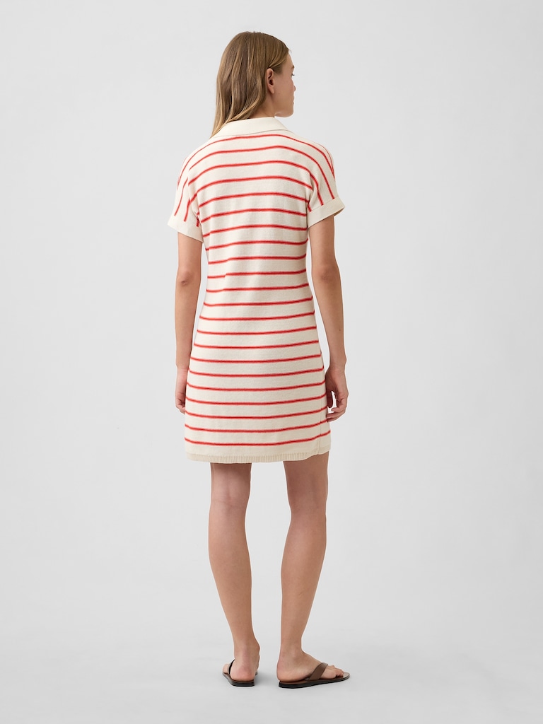 Polo Sweater Mini Dress