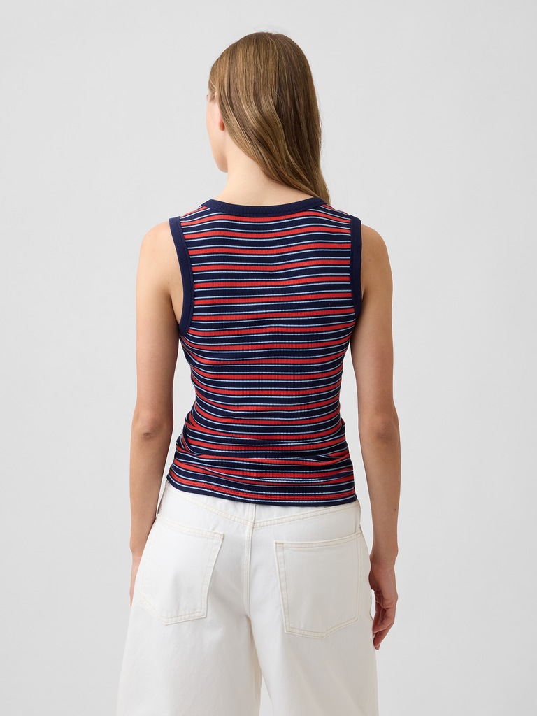 Ribbed Scoopneck Tank Top
