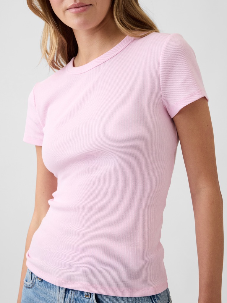 Essential Ribbed Crewneck T-Shirt