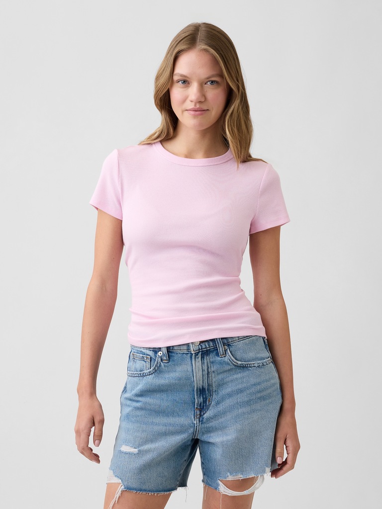 Essential Ribbed Crewneck T-Shirt