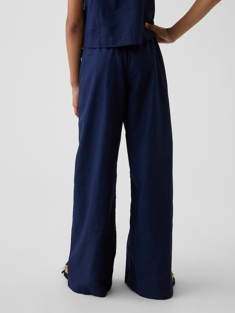 Kids Linen-Cotton Easy Wide-Leg Pants