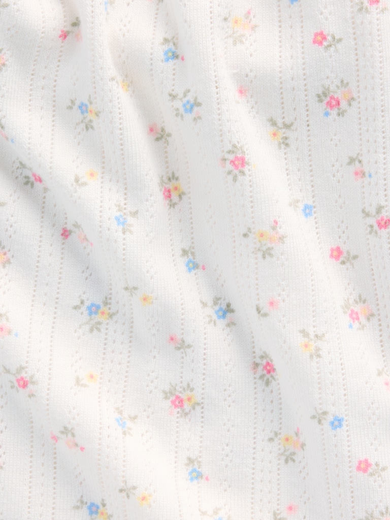 Pointelle Lettuce-Hem PJ Shorts