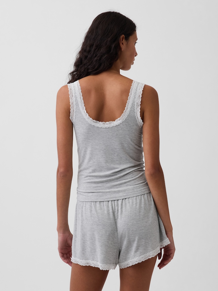 Softest Modal Lace-Trim PJ Tank Top