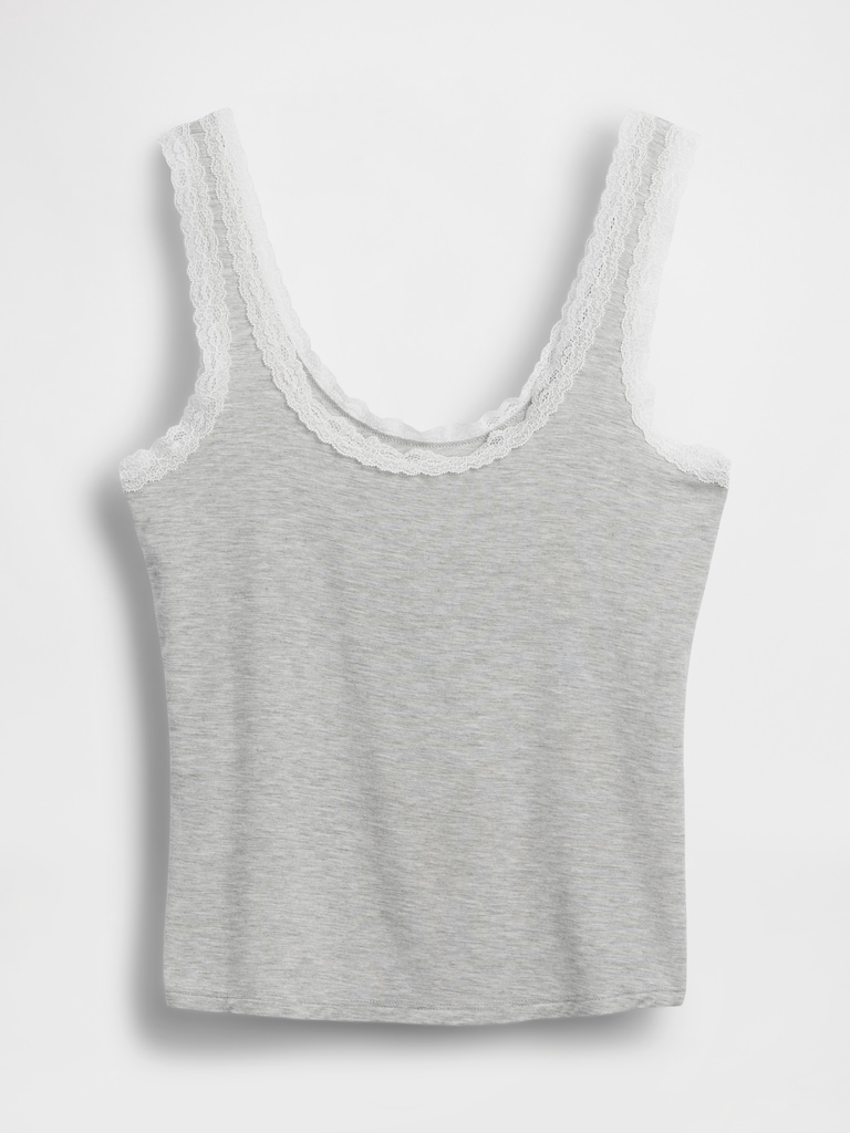 Softest Modal Lace-Trim PJ Tank Top
