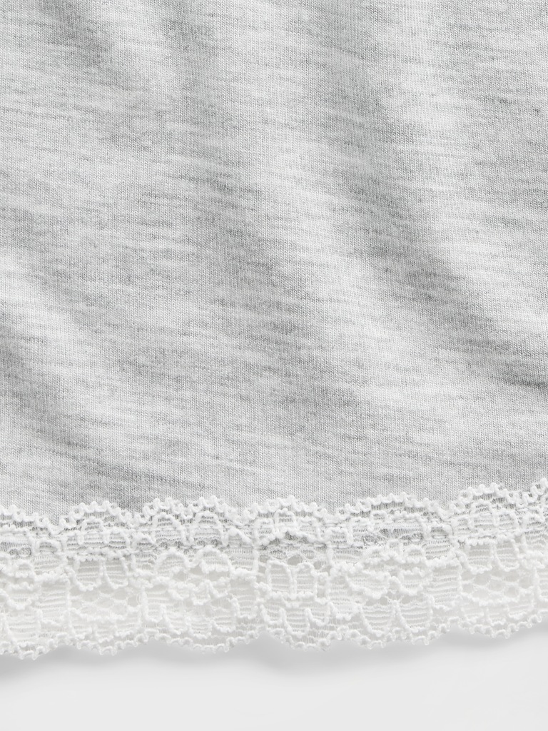 Short de pyjama en modal ultra-doux à bordure en dentelle