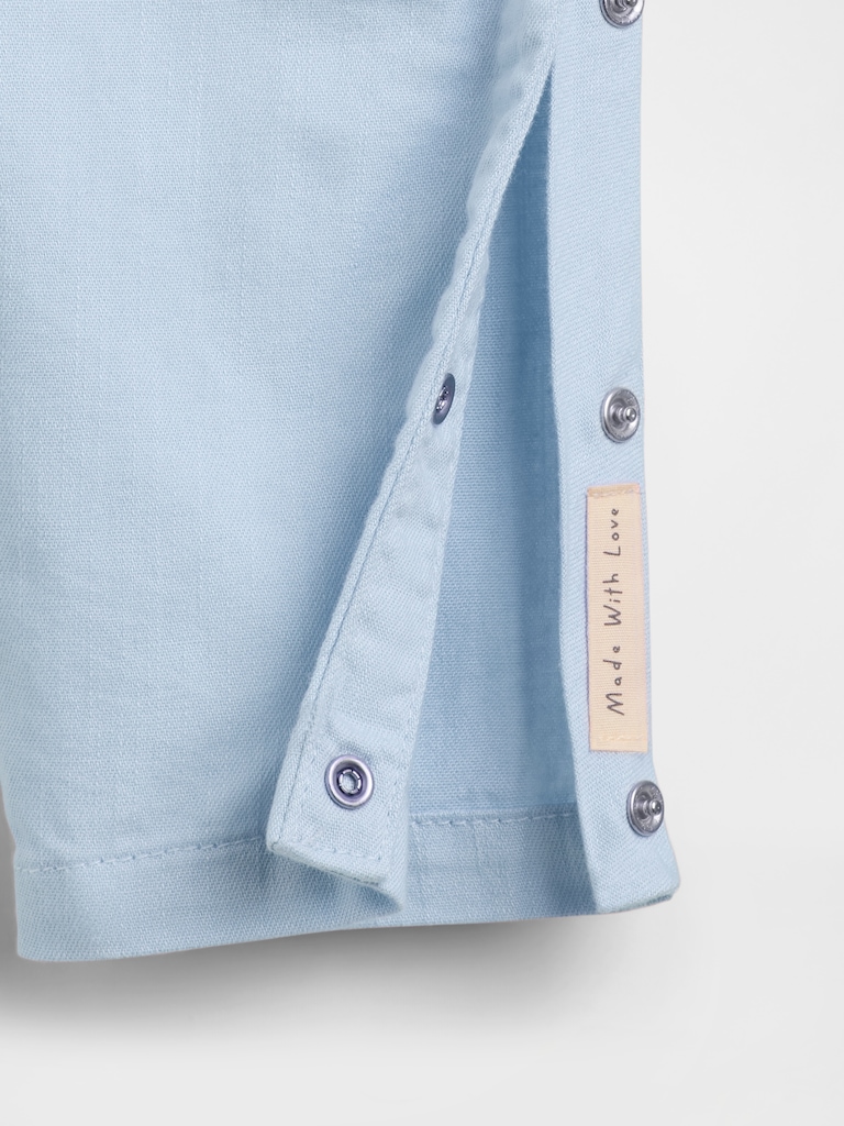 Baby Denim Heart Pocket One-Piece