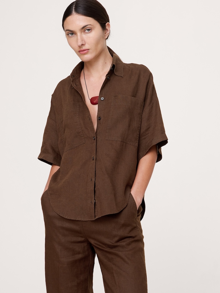 Linen Short-Sleeve Shirt