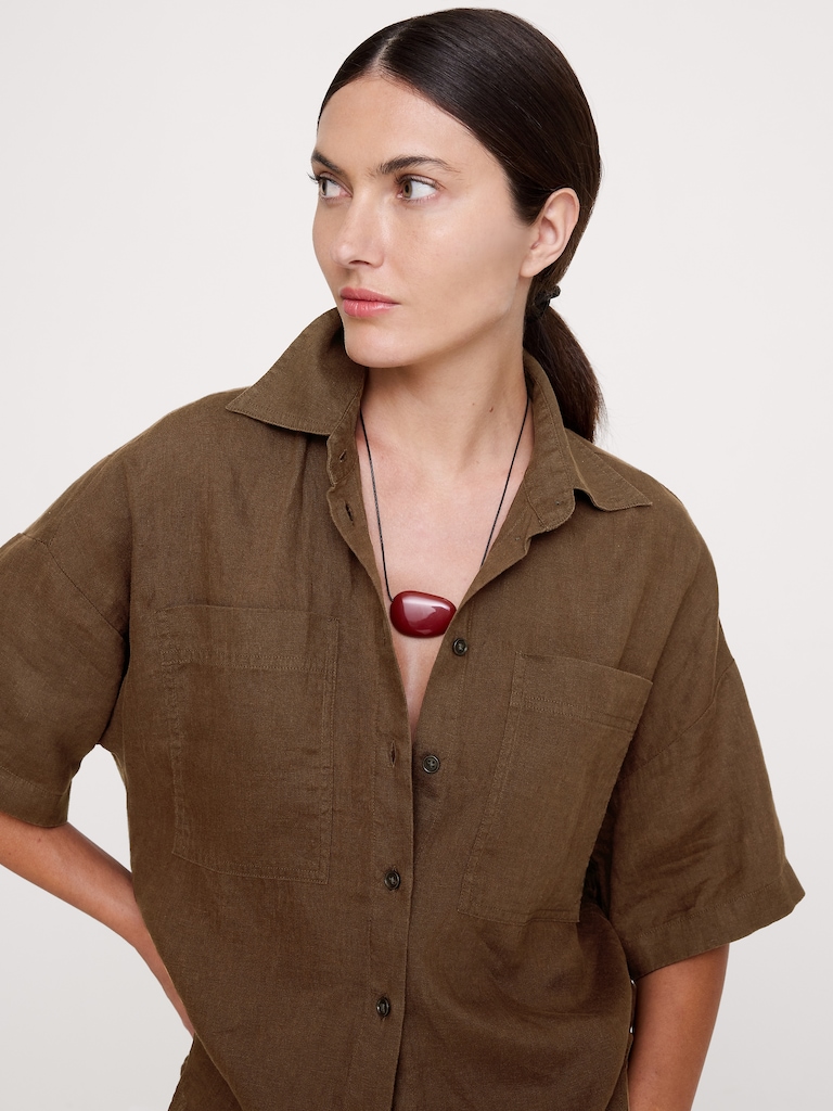 Linen Short-Sleeve Shirt