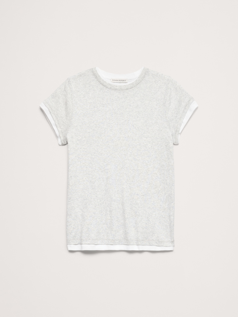 Airy Cotton Layered T-Shirt