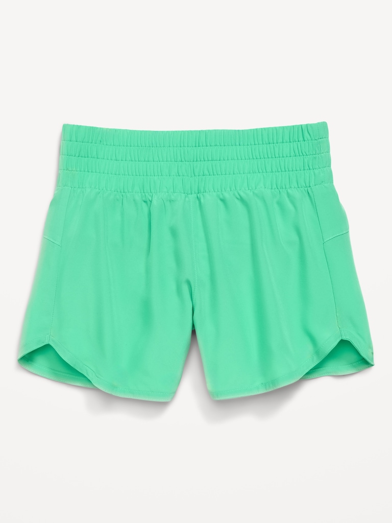 High-Waisted Dolphin-Hem Run Shorts for Girls