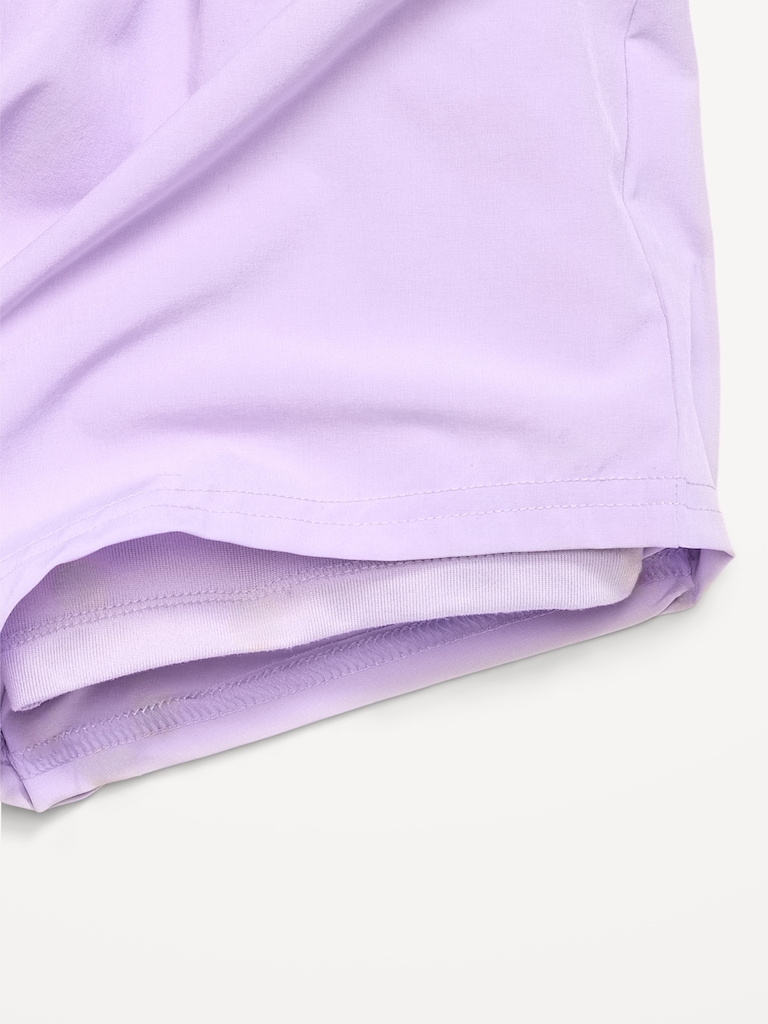 High-Waisted StretchTech Performance Shorts for Girls