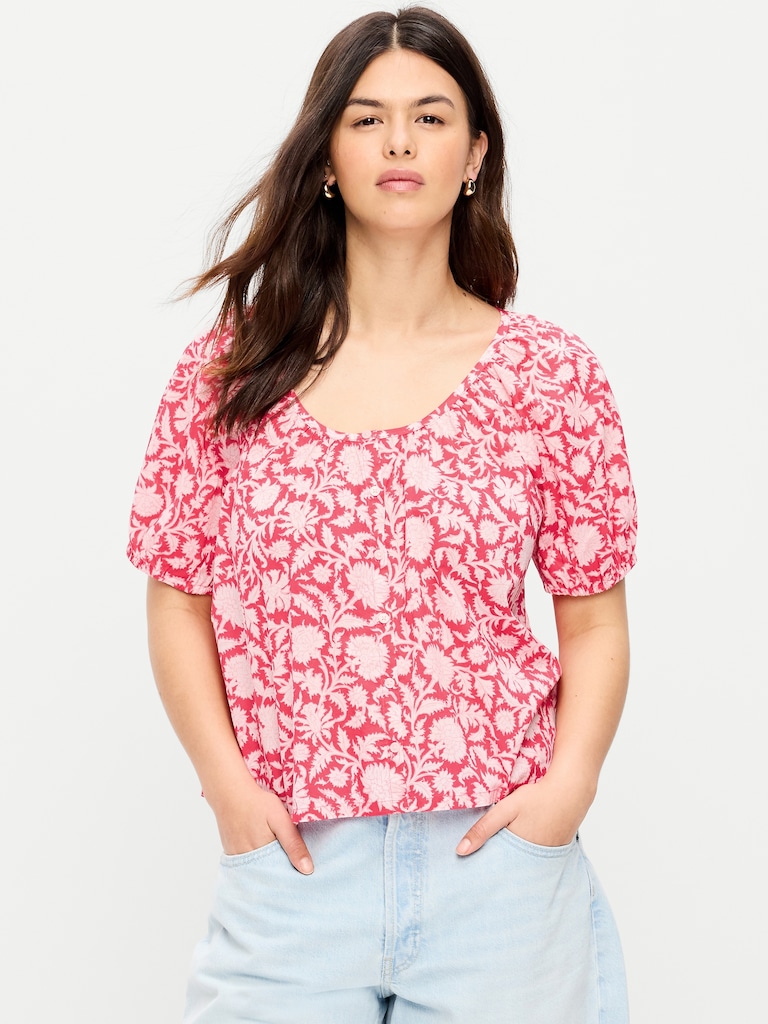 Airy Button-Down Top