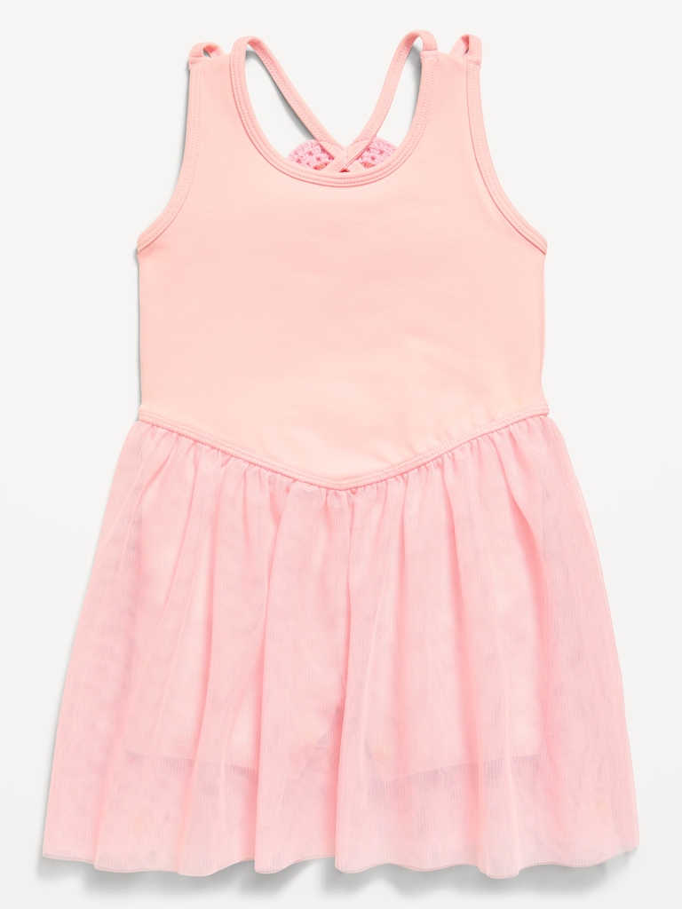 Sleeveless Heart-Back Tutu Dress for Toddler Girls