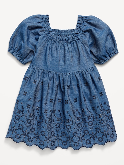Fit Fit and Flare Puff-Sleeve Embroidered Dress for Toddler Girls on clearance at Old Navy — 50% off
