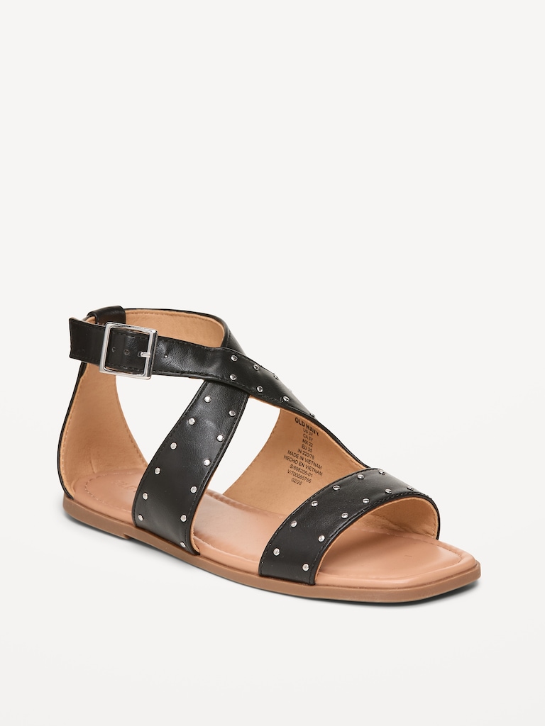 Faux-Leather Gladiator Sandals for Girls