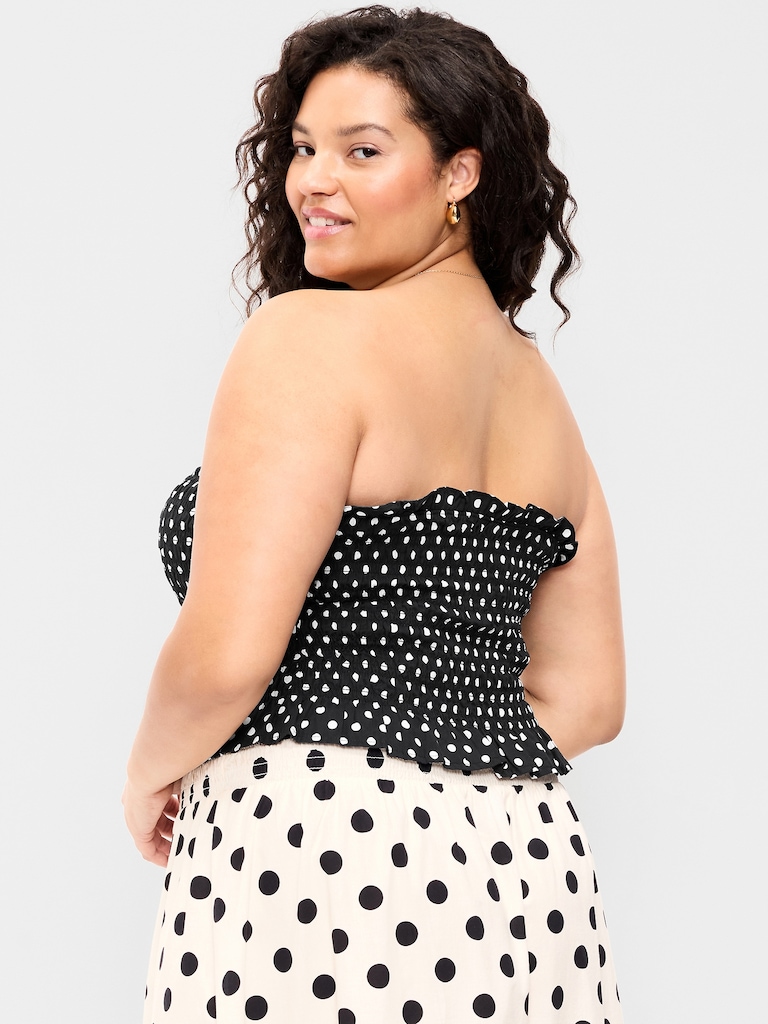 Smocked Bodice Tube Top