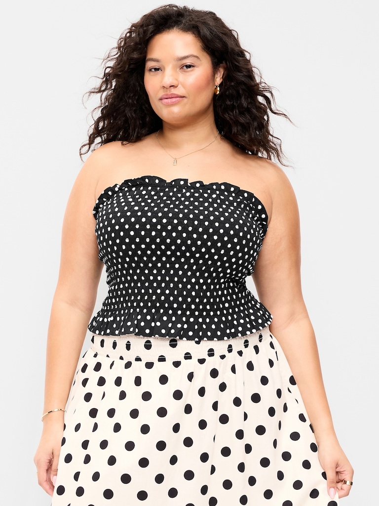 Smocked Bodice Tube Top