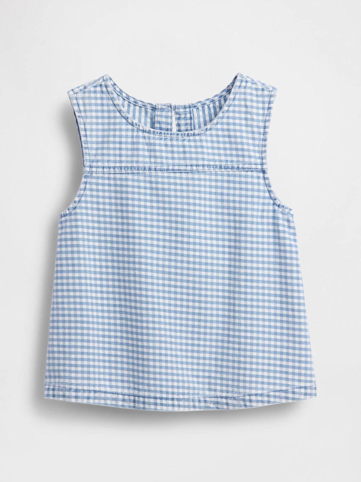 Kids Gingham Denim Shell Tank Top