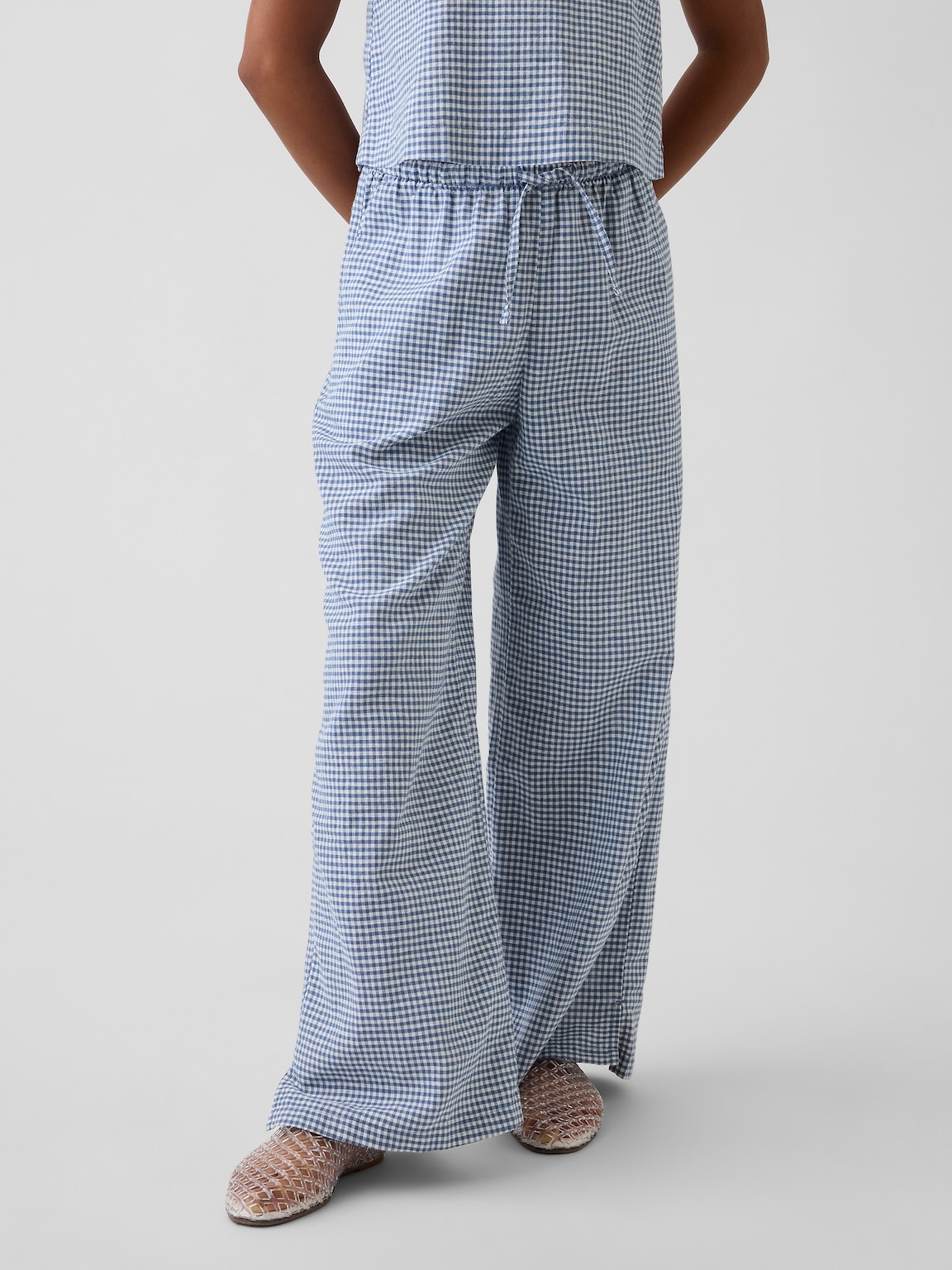 Kids Linen-Cotton Easy Wide-Leg Pants