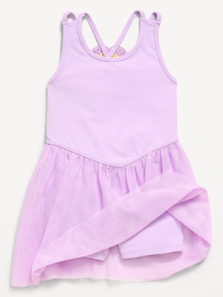 Sleeveless Heart-Back Tutu Dress for Toddler Girls