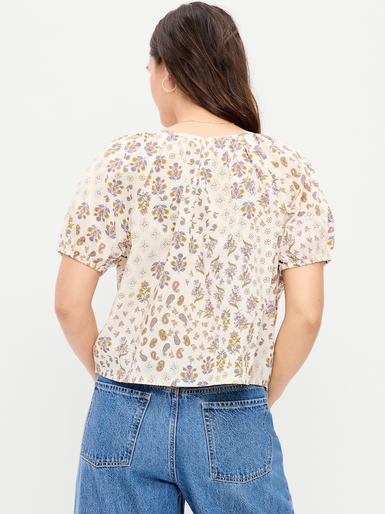 Airy Button-Down Top