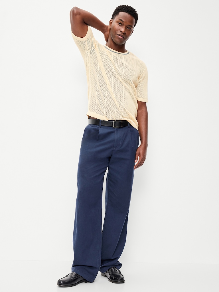 Relaxed Mesh-Knit T-Shirt